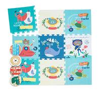 Babify Tappeto Gioco Bambini Pieghevole, Tappeto Neonato Morbido Senza BPA, Tappeto Neonato Gattonamento Antiscivolo, Tappeto Bambini Facile da Pulire, Tappeto Gioco Bambini Morbido Reversibile