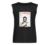 BABIKU Le Samourai Alain Delon Jean-Pierre Melville Movie Men's Sleeveless T-Shirt Unisex Black Vest Tank Tee XL