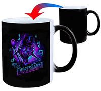 Babimarkeebei Hazbin Hotel Alastor - Tazza in ceramica che cambia il calore, 500 ml, finitura bianca opaca, a tema anime
