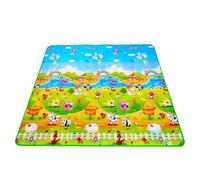 Babiy Playmat - Foldable Waterproof EVA Foam Mat, 71x79 Inch Large Floor Mat for Infantz & Toddlerz, Cushioned Soft surfce, Lightweight Portable Design | Nursery Activities, Tummy Time, Educational