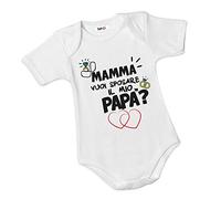 Babloo Bodino Body Neonato Mamma Vuoi Sposare Papa 1 Mese Manica Corta