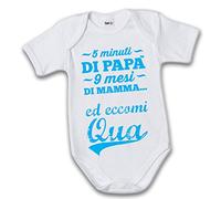 Babloo Body 5 Minuti di Papa' Grafica Azzurra 1 Mese Manica Corta