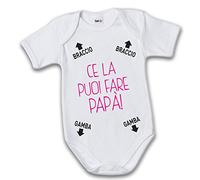 Babloo Body Ce La Puoi Fare Papa' Grafica Fucsia 1 Mese Manica Corta