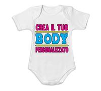 Babloo Body Neonato Baby Bodino Personalizzato con Foto, Nome, Grafica e Frase Manica Corta 100% Cotone Idea Regalo (3 mesi)