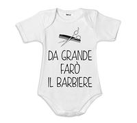 Babloo Body Neonato Bodino Idea Regalo da Grande Faro' Il Barbiere 3 Mesi Giromanica Maschietto