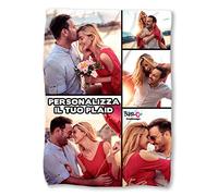 Babloo Coperta Personalizzata in Pile Plaid Personalizzato con Fotocollage e Dedica Idea Regalo per Ogni Occasione Personalizzabile 70X100cm