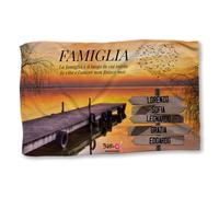 Babloo Coperta Personalizzata in Pile Plaid Personalizzato con Nomi Famiglia Amore che non finisce Mai Idea Regalo per Ogni Occasione Personalizzabile (150X200cm)