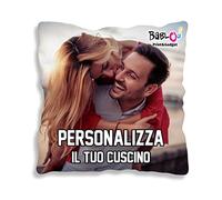 Babloo Cuscino Poliestere Quadrato con Imbottitura Personalizzato con Foto, Logo, Grafica o Testo Personalizzabile Idea Regalo Simpatica ed Originale 40x40cm