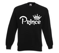 Babloo Felpa Unisex Prince con Corona Nero Standard XXXL Cappuccio