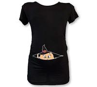 Babloo T Shirt Maglia Premaman Festa di Halloween Maghetto Che Esce dalla Zip Nera Maschietto M Manica Corta