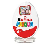 Babloo Targa in Plexiglass Trasparente Idea Regalo per Pasqua Bambini Uovo Ovetto Goloso Grafica Buona Pasqua Personalizzato con Foto Decorazioni