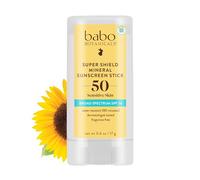 Babo Botanicals Super Shield SPF 50 Natural Sport Stick - Crema solare senza profumo, 17 g