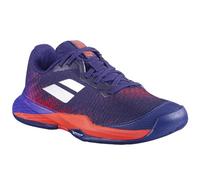 Babolat Bambini Jet Mach 3 AC Scarpe da Tennis Scarpa per Tutte Le Superfici Blu - Corallo 35