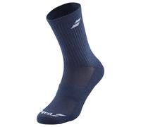 Babolat Chaussettes Calze, Bianco/Blu Scuro/Grigio, 31-34 (Pacco da 3) Unisex-Bambini e Ragazzi