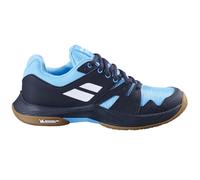 Babolat J, Scarpe Badminton, Modello Shadow Team 2, Taglia 36,5, Colore Nero/Blu, Tomaia Aderente, Suola a Doppia densità, Comfort a Lunga Durata, traspirabilità, Mantenimento ottimale Uomo, 38.5 EU