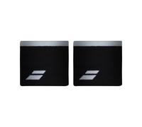 Babolat Wristband, Cinturino Spugna con Logo, Taglia Unica, Colore Nero/Bianco, rapido Assorbimento del Sudore, Larghezza 7,5 cm, Fascia da Polso per Fitness, Tennis, Badminton, Padel. Unisex Adulto