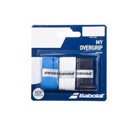 Babolat, My Overgrip, Fascia per Il Manico della Racchetta, Confezione da 3, Colori Nero, Blu, Bianco, Taglia Unica