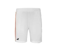 Babolat Play Pantaloncini Ragazzi-Bianco,Arancione in bianco, Taglia: 140