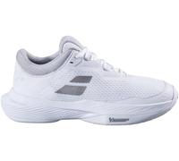 Babolat, Scarpe da Tennis SFX 4 AC W, Comfort Superiore, Fit Large, Mantenimento Ottimale, Tecnologia Extra Cush, Tomaia Leggera e Ventilata, Suola Ortholite Spessa, Bianco Argento, 41 EU