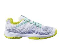Babolat Der perfekte Padelschuh für Training und Spiel Entdecke die perfekte Kombination aus Komfort, Stabilität und Leistung mit dem Babolat Sensa PADL für Damen. Der Sensa PADL ist ideal für Spieler aller Leistungsstufen geeignet und bietet hervorragenden Halt und Beweglichkeit auf dem Padelplatz. Dank der rutschfesten Kunststoff Sohle bietet der Sensa PADL maximalen Grip, selbst bei schnellen Richtungswechseln und intensiven Spielen. Das atmungsaktive Synthetik, Mesh, Kunststoff Obermaterial sorgt für optimale Belüftung und hält Ihre Füße trocken und kühl. Schutz und Stabilität sowie eine hervorragende Dämpfung machen den Sensa PADL von Hersteller erst so richtig perfekt. Nicht zu vergessen ist auch das coole Design, das alle Eigenschaften des Babolat Sensa PADL ideal abrundet. Die Highlights des Babolat Sensa PADL Hoher Komfort Atmungsaktives Synthetik, Mesh, Kunststoff Obermaterial Textile Innenmaterial Kunststoff Sohle Ergonomisches Design 38