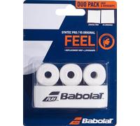 Grip sostitutivi Babolat Duo Pack Syntec Pro x 1 + VS Original x 3 - Bianco
