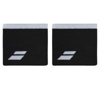 Babolat Wristband, Cinturino Spugna con Logo, Taglia Unica, Colore Nero/Bianco, rapido Assorbimento del Sudore, Larghezza 7,5 cm, Fascia da Polso per Fitness, Tennis, Badminton, Padel. Unisex Adulto