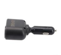 babominimer . 0 e PD 30W Caricabatteria da Auto Veloce con 3 Porte USB e Presa Splitter, Adattatore di Alimentazione 12V Veicolo con Display di Tensione a LED Blu, Protezione da Sovracorrente, 360°