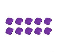 babominimer 10 fascette fermacavi in silicone per scrivania, organizer per cavi, protezione per cavi e caricabatterie USB, compatibili con cuffie e cavi di ricarica, 3.2 (viola)