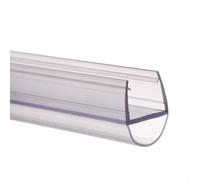 babominimer 2 strisce di ricambio per porta della doccia, deflettore d'acqua in gomma trasparente tipo D, per vetri da 6/8/10/12/15 mm, separazione di umidità e secco, facile (10 mm)