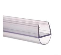 babominimer 2 strisce di ricambio per porta della doccia, deflettore d'acqua in gomma trasparente tipo D, per vetri da 6/8/10/12/15 mm, separazione di umidità e secco, facile (6 mm)