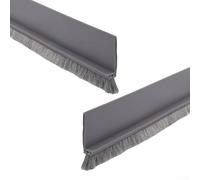 babominimer 2 strisce sigillanti per la parte inferiore della porta, da 100 cm, con spazzola, per isolamento acustico, antipolvere, anti-umidità, aria fredda, per garage, camera da letto, bagno, porte