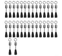 babominimer 30 connettori girevoli a cambio rapido per pesca galleggianti, rame e PVC, con piccole dimensioni da 13 mm e 15 mm (grande)