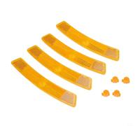 babominimer 4 riflettori per raggi per ruote da montagna e strada, strisce di sicurezza per cerchioni in PC, facili da installare, design a clip per una migliore notte (giallo)