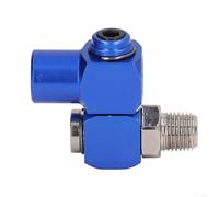 babominimer Adattatore connettore per tubo dell'aria girevole a 360°, 12,5 mm, in alluminio, compatibile con compressore d'aria e strumenti per la rotazione del tubo flessibile in (blu)