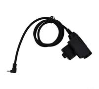 babominimer Adattatore per cavo PTT Push to Talk U94 per cuffie Z-Tattic, compatibile con BaoFeng e Kenwood Walkie talkie, nero (motore A)