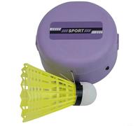 babominimer Allenatore di badminton regolabile con rimbalzo automatico, per allenamento da solo, per interni o esterni, con sistema di ritorno elastico, materiale PC ABS portatile (6 palline)