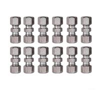 babominimer Assortimento di 12 adattatori e raccordi per tubi freno in ferro per tubi freno da 4,75 mm, giunti argentati, compatibili con varie auto e camion