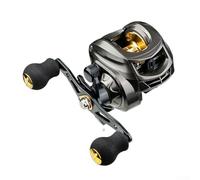 babominimer Baitcasting - Mulinello da pesca con rapporto di trasmissione 6,3:1, con gestione anti-lenza e sistema frenante magnetico 10 N24, bobina in metallo durevole e resistente all'usura (giallo