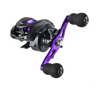 babominimer Baitcasting - Mulinello da pesca con rapporto di trasmissione 6,3:1, con gestione anti-lenza e sistema frenante magnetico 10 N24, bobina in metallo durevole e resistente all'usura (viola