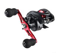babominimer Baitcasting - Mulinello da pesca con rapporto di trasmissione 6,3:1, con gestione anti-lenza e sistema frenante magnetico 10 N24, bobina in metallo durevole e resistente all'usura (rosso