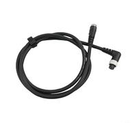 babominimer Cavo elettrico per mulinello da pesca per Daiwa e gomito a 2 fori, nucleo in rame da 1,5 mm² con isolamento in PVC, colore nero e argento (1,5 m)