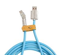 babominimer Cavo USB-C a ricarica rapida da 120 W con gomito girevole a 180° per telefoni Xiaomi Mi/Redmi - Cavo dati compatibile con PD 7A, gel di silice flessibile, (1 m blu)