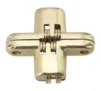 babominimer Cerniera invisibile per porte pieghevoli in acciaio inossidabile, cerniera a croce 13 x 45 mm/13 x 60 mm/19 x 95 mm, corpo in lega di zinco, supporta capacità 10-30 kg (dorato, 11 x 40 mm)