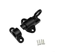 babominimer Chiavistello a molla in lega di alluminio resistente, chiusura automatica con anello di tiraggio, per porte, armadi, fascia, capannoni, magazzini e cassetti, (nero)