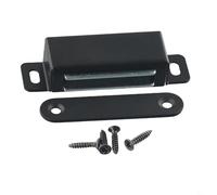 babominimer Chiavistello magnetico nero resistente, 40 kg, forza di trazione, in acciaio inox, per armadietti, cucina, bagno, balcone, cassetti, porte scorrevoli (L)