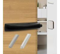 babominimer Chiusura magnetica a pressione per porte, cassetti, armadietti, armadietti, con chiusura rallentata, per fai da te, in nero/grigio/bianco, materiale ABS, prua a molla (nero)