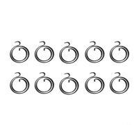 babominimer Confezione da 10 maniglie di ricambio opache, 12 mm, con molle rivestite di spessore 27 mm di diametro, per riparazione di porte in zinco nero, per meccanismo a bobina interna