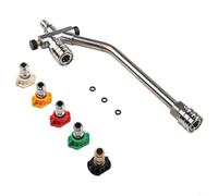 babominimer Connettore a doppia testa per idropulitrice con 5 ugelli a spruzzo/4 pollici Quick Connect per lancia schiuma e pulizia ad alta pressione compatibile con la maggior parte delle rondelle