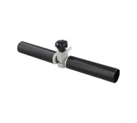 babominimer Connettore a Y in lega di alluminio per palo della tenda, regolabile a 180°, con punta a spirale per un fissaggio sicuro della corda, tubo da 33 mm per teepee e doppio (nero)