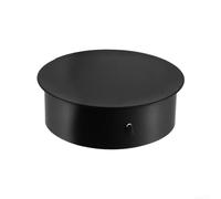 babominimer Copertura nera per foro del camino, 50-200 mm, in acciaio inox, per tubi di scarico del camino, resistente alle intemperie, facile installazione, design piatto (75 mm)